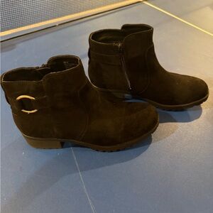 Sugar Black Ankle Boots with Buckle